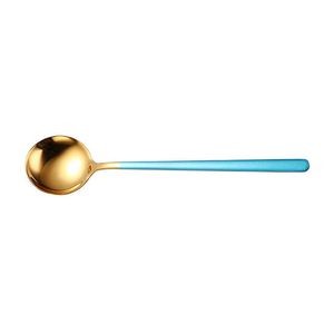 7.67 Inch Dual Color Golden Spoon With Round Head 17