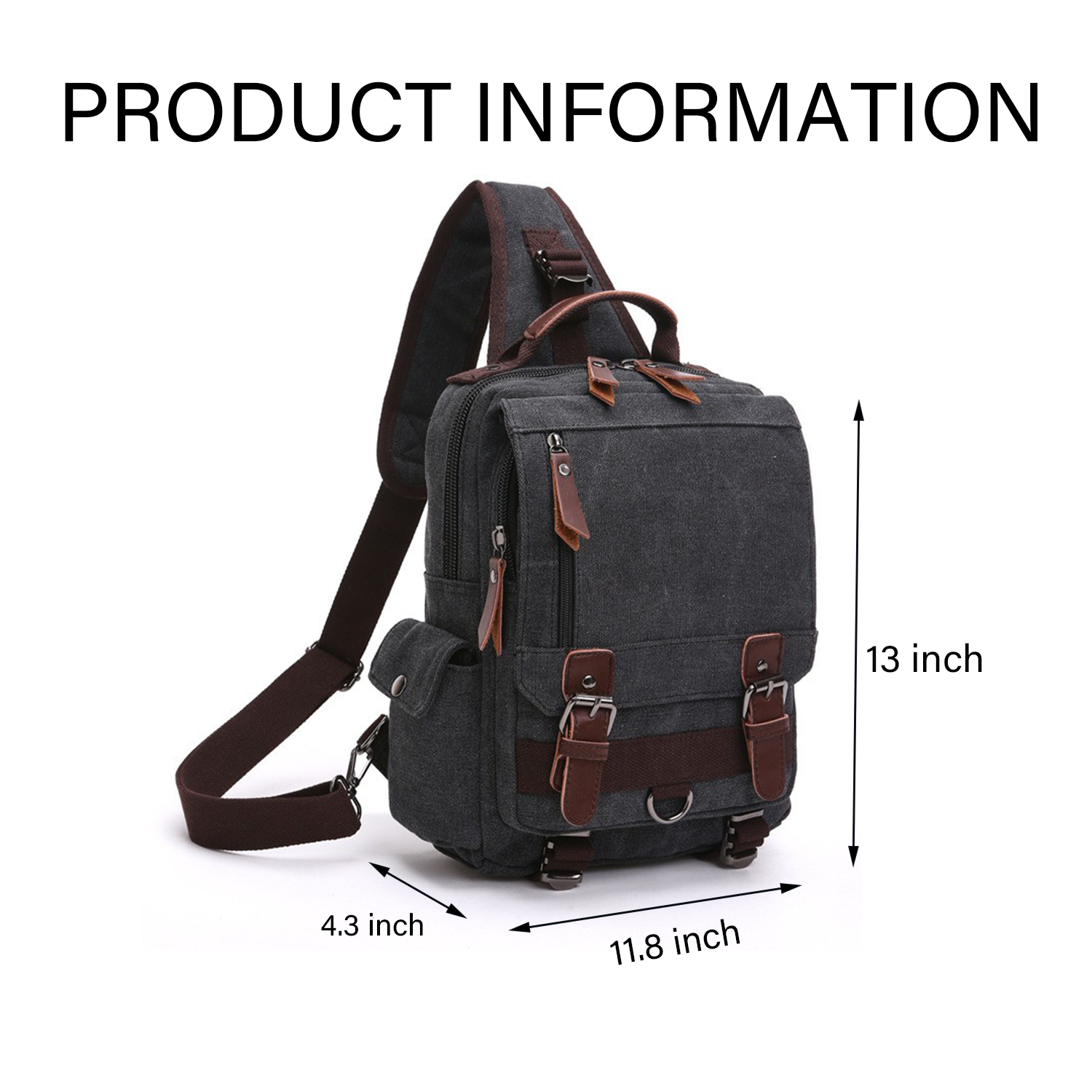 Canvas Cross-body Bag Anti-Theft For Women Men 2