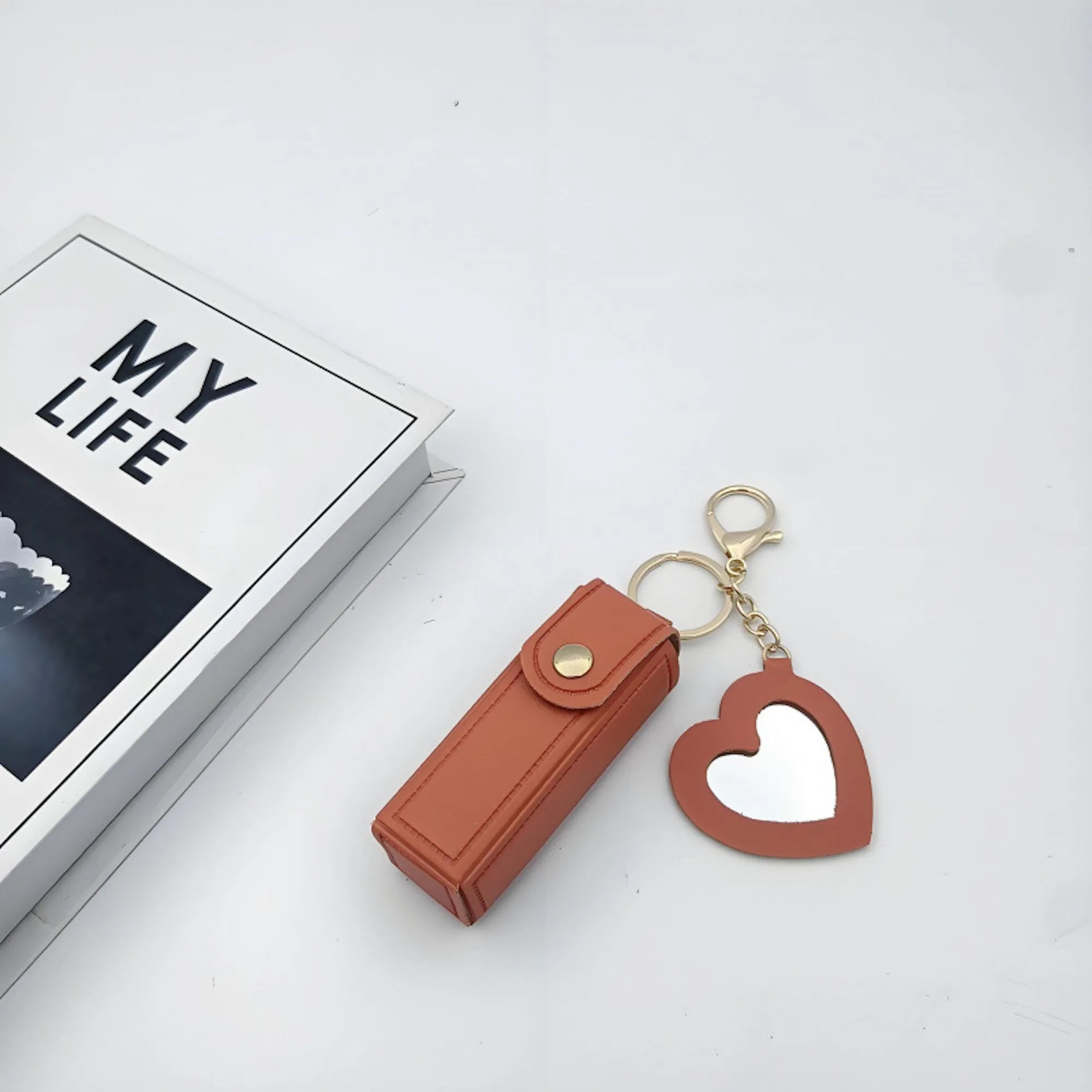 Lipstick Bag Keychain With Mirror 4