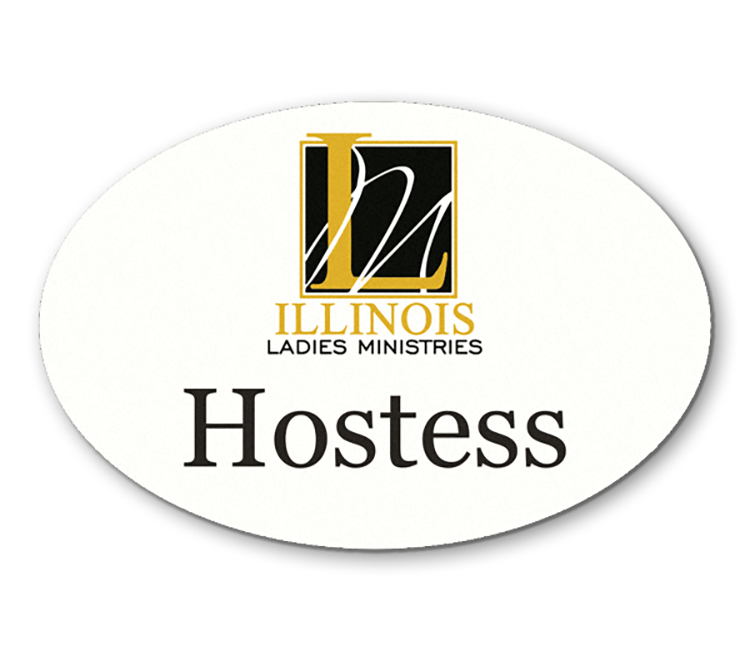 2" X 3" Full Color Plastic Oval Name Badge 2