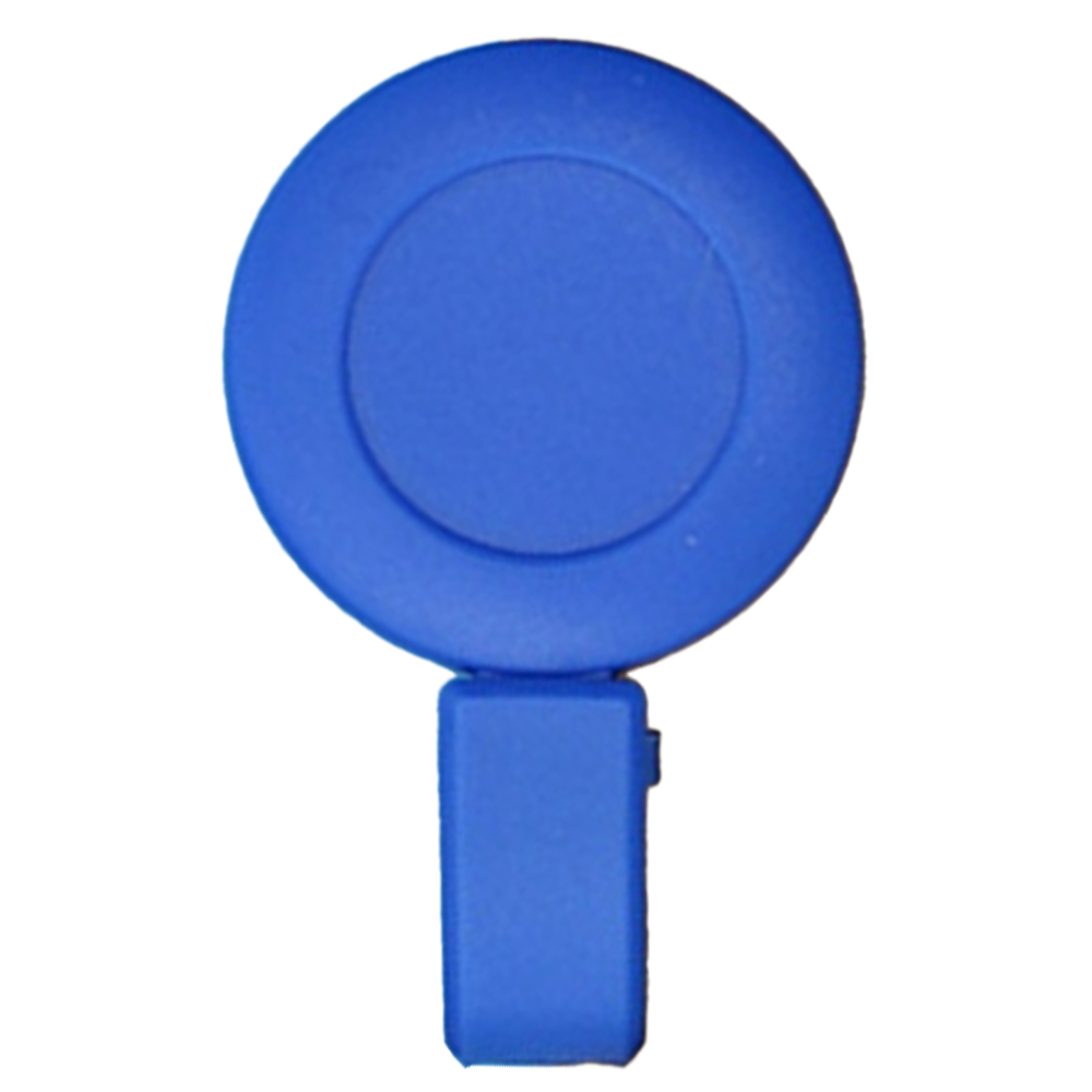 Retractable Round Badge Reel Holder w/ Plastic Foldable clip