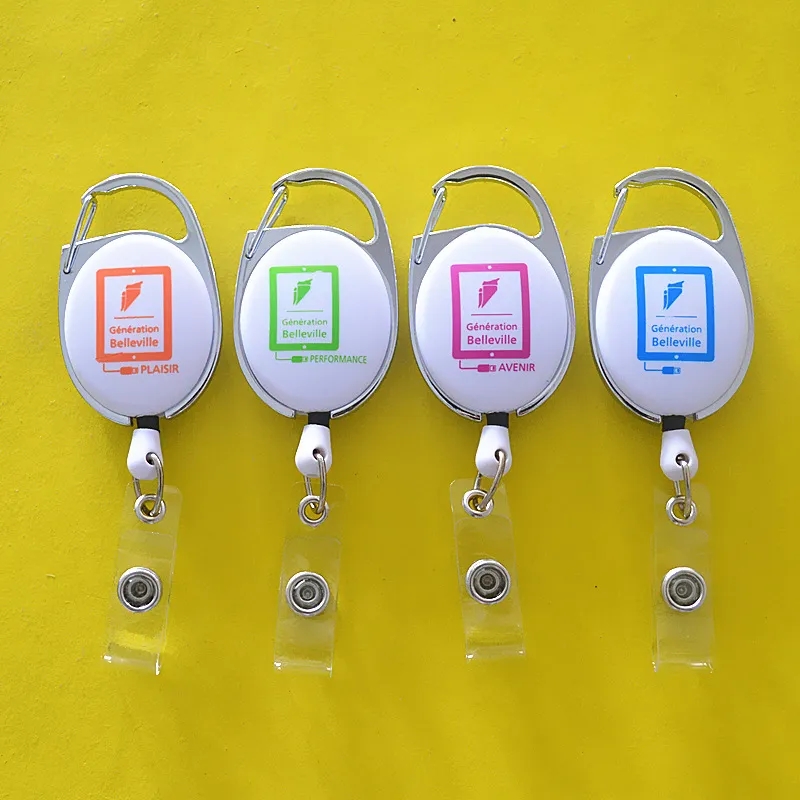 Carabiner Clip Retractable Badge Holder 1