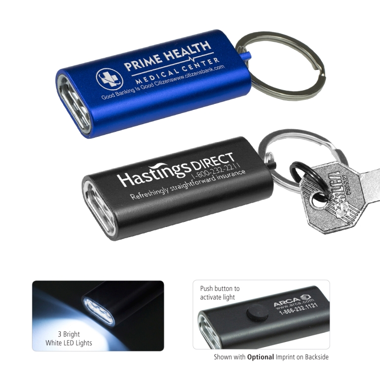 "Titania" 3 LED Ultra Thin Aluminum Keychain Keylight 10