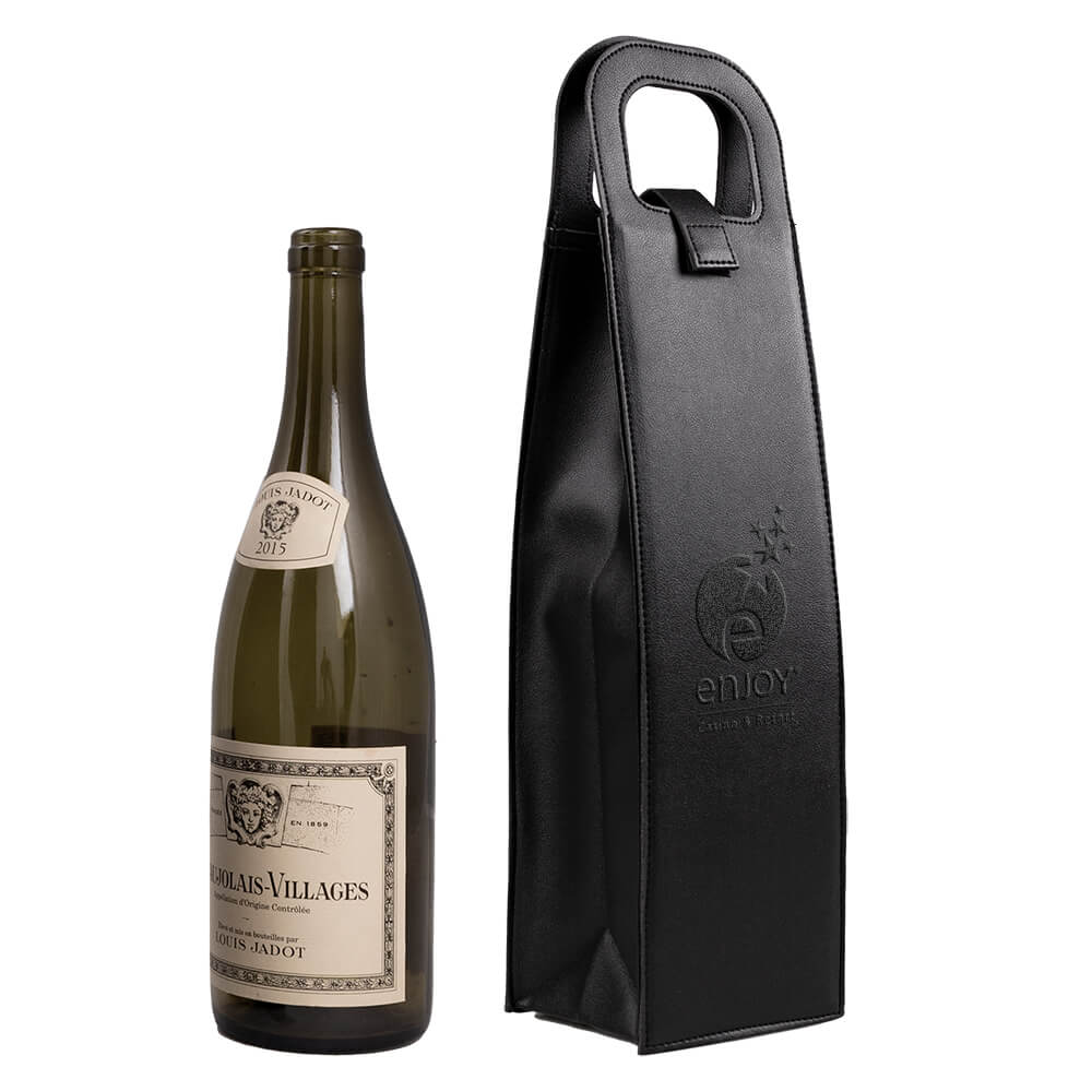 Vegan Leather Wine Bottle Tote