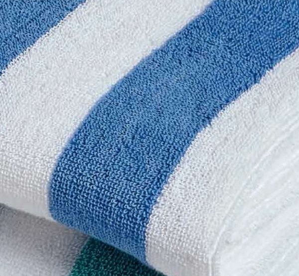Cabana Striped Blue & White 100% Cotton Towel 2