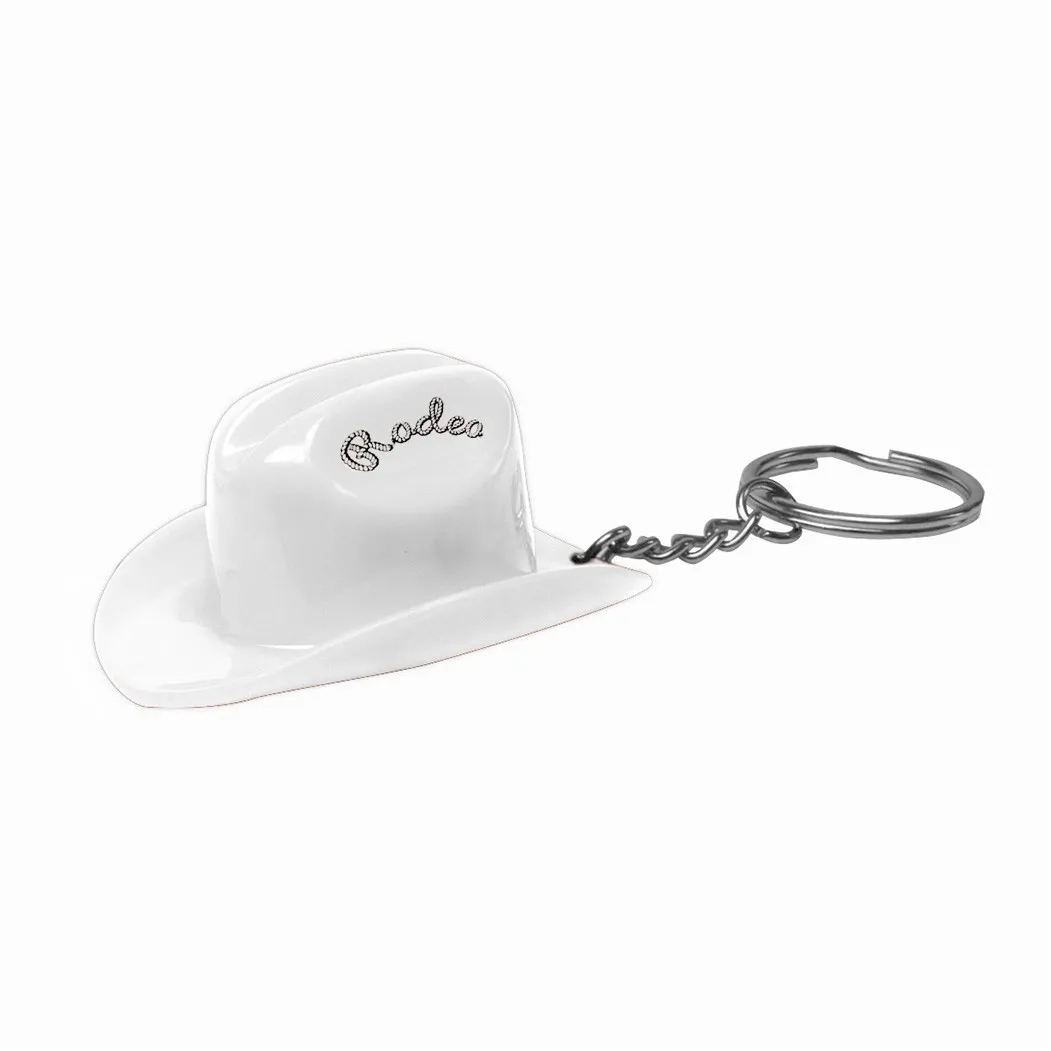 Plastic Cowboy Hat Bottle Opener Keychain 7