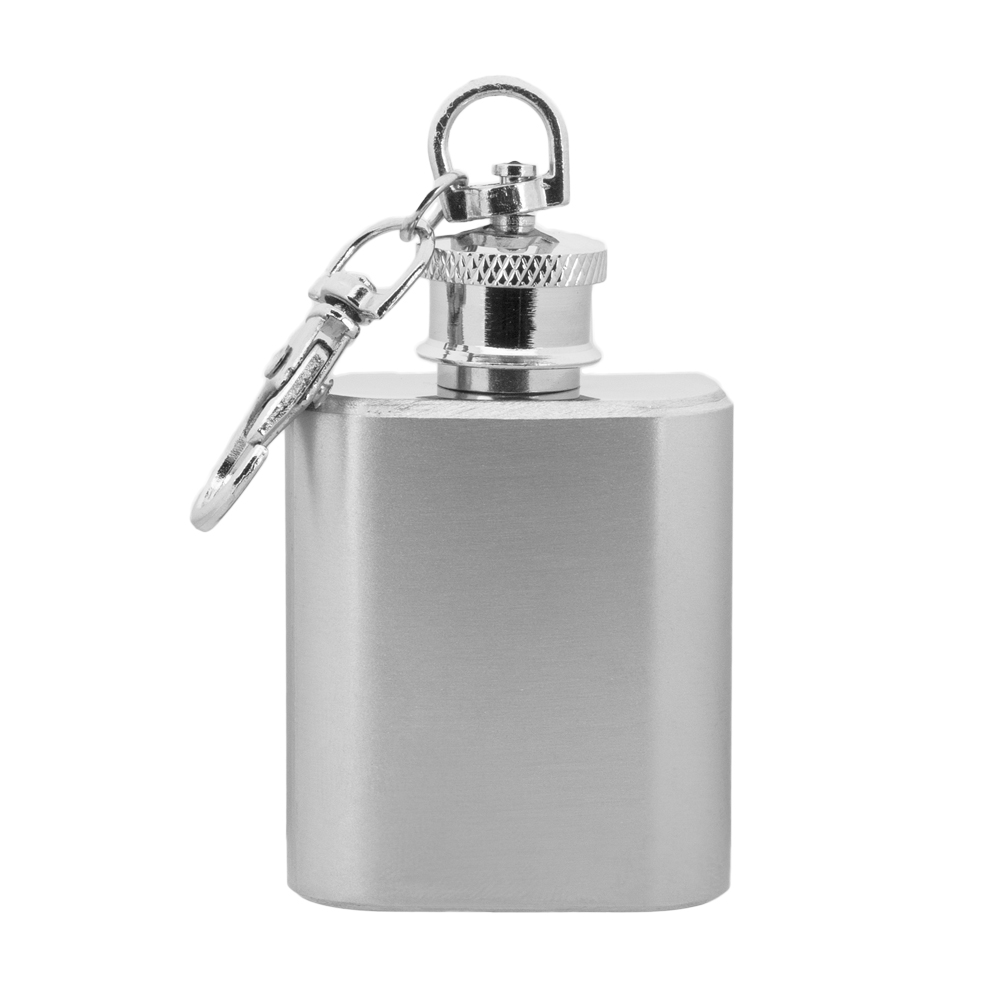 1 oz. Stainless Steel Hip Flask with Keychain 1