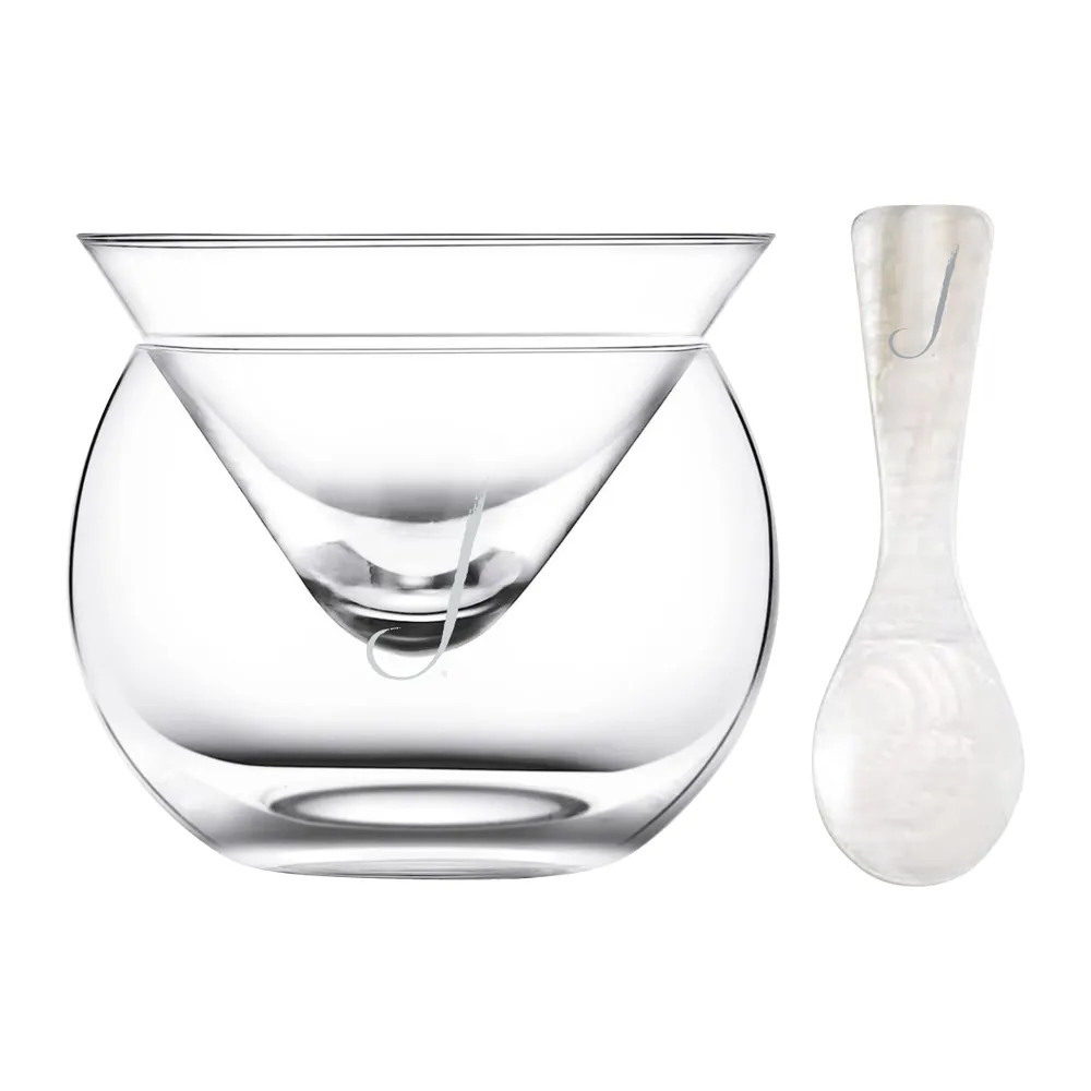 Glass Chiller Set with Caviar Spoon 4