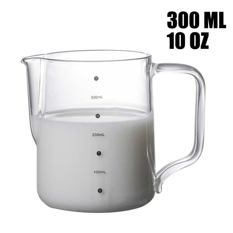 10/16 OZ. Glass Milk Frothing Pitcher Cup - Latte Art 4