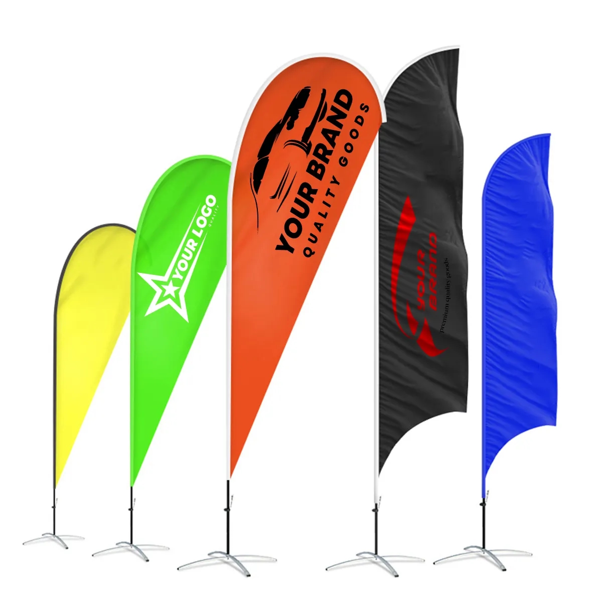 Lasting Durable Promotion Custom Feather Flag Banner Set 1