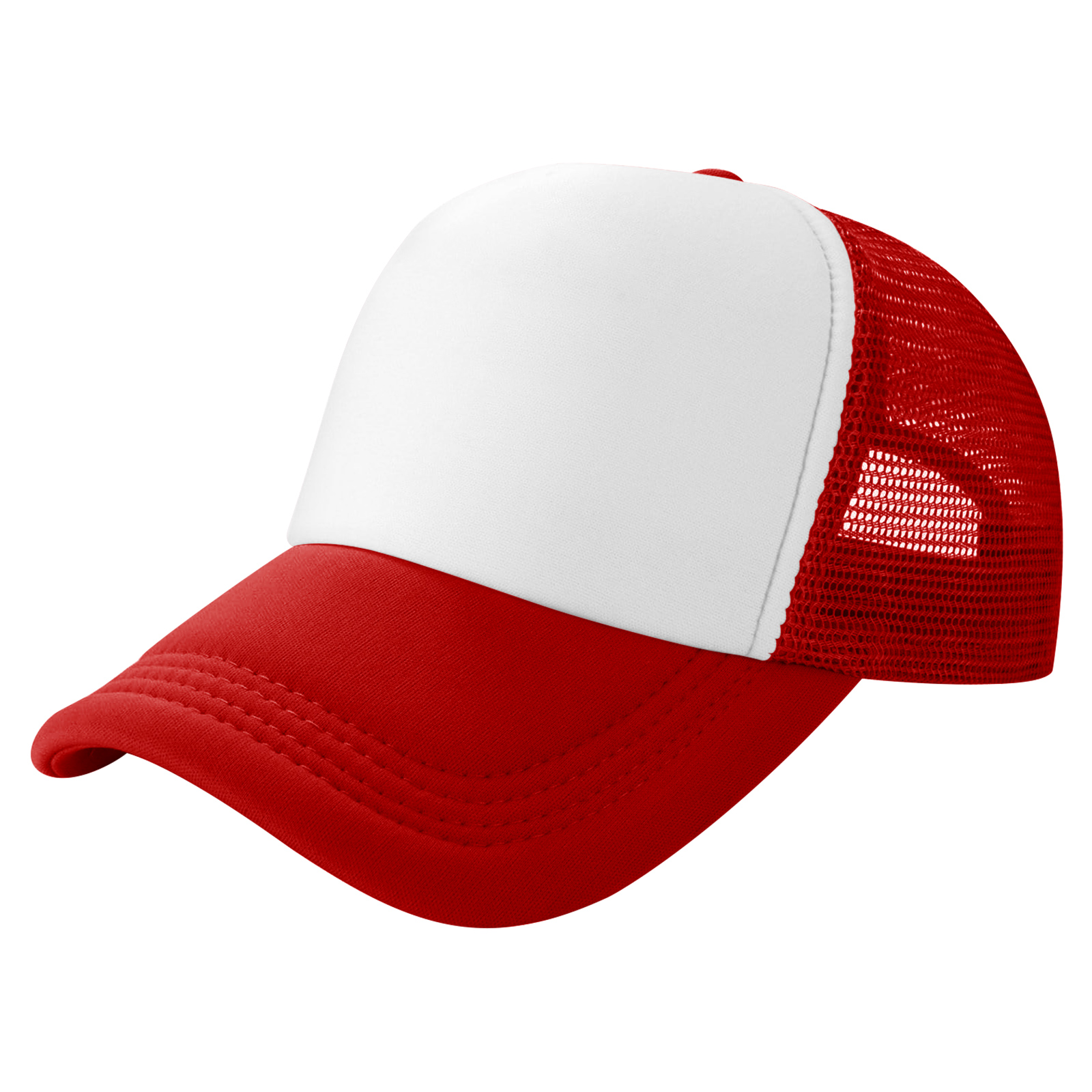 Curved Brim 5-Panel Foam And Mesh Trucker Hat 9