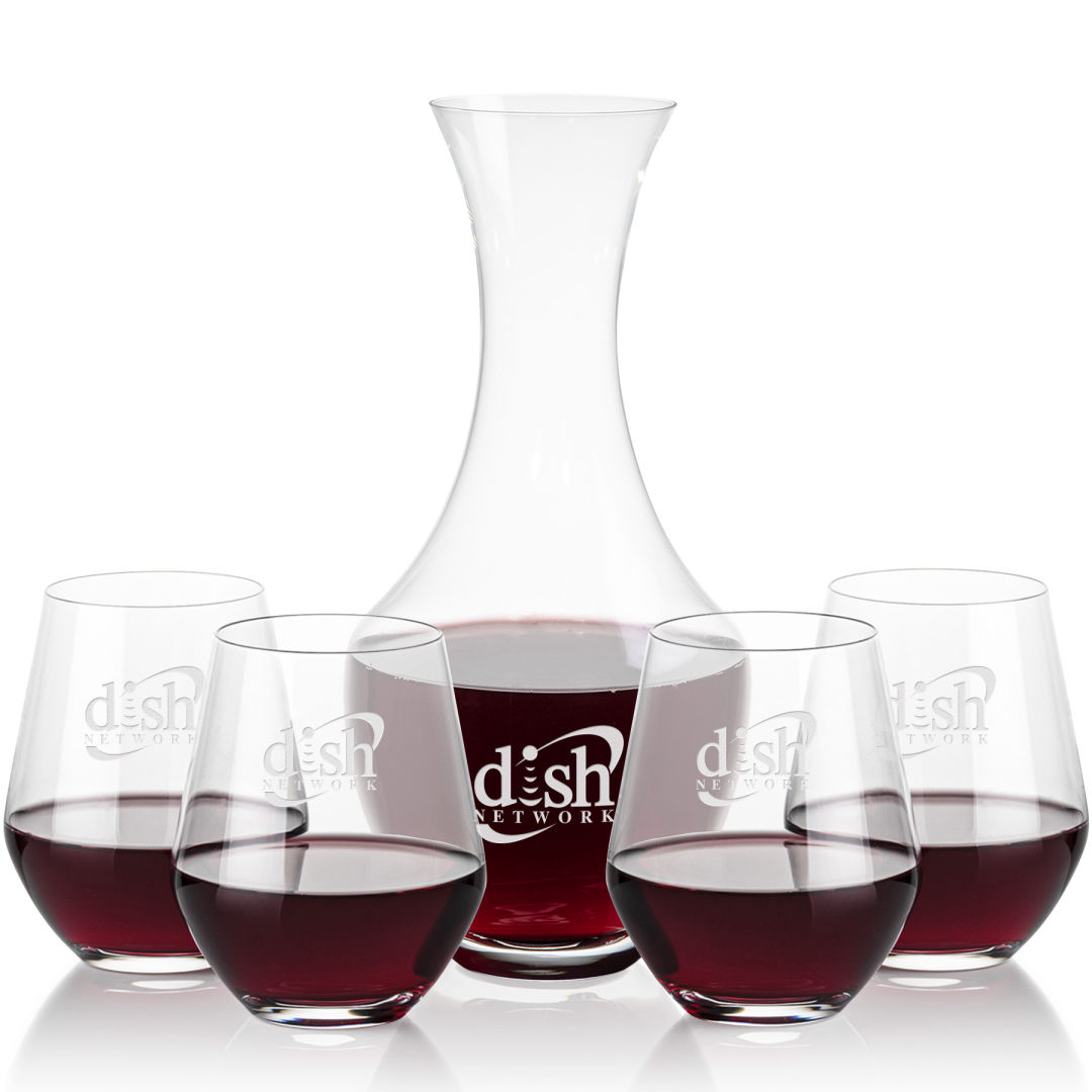 Oldham Carafe & Reina Stemless Wine