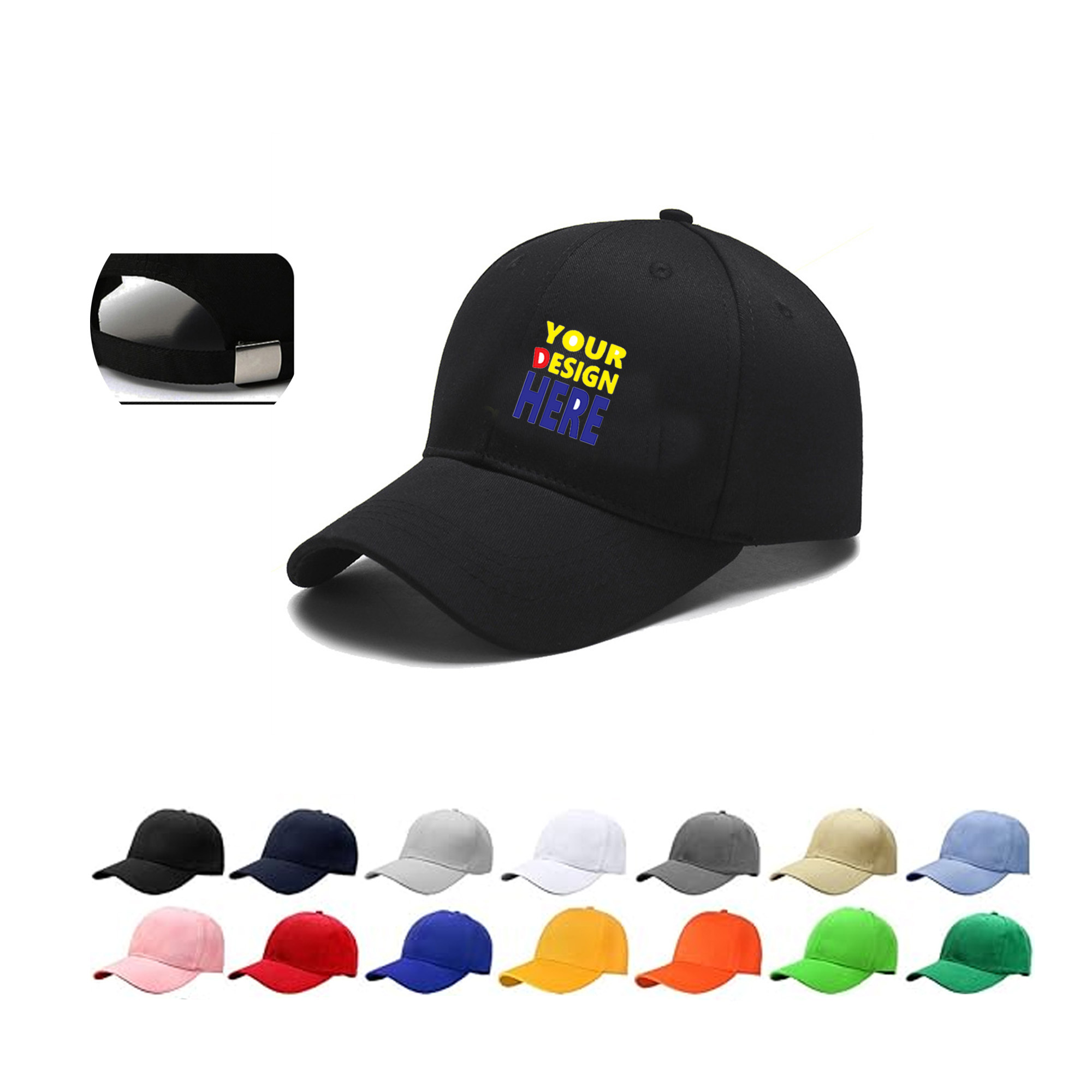 Middle Profile Baseball Cap With Metal Buckle 2