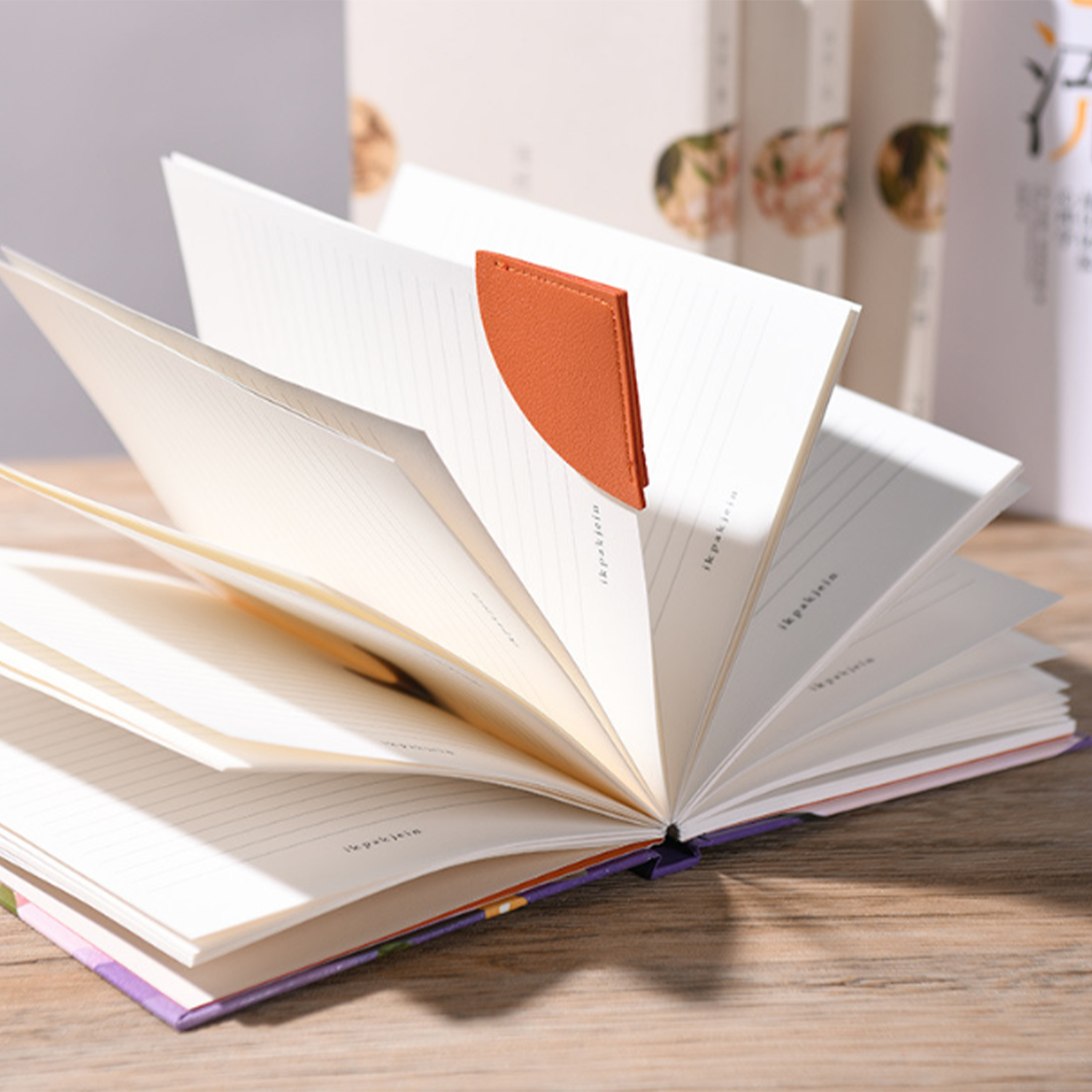 PU leather Corner Page Book Mark 4