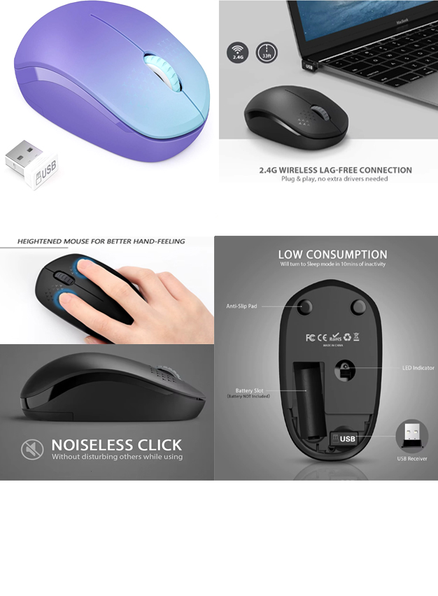 iBank ® Wireless Mouse for Laptop, PC, Tablet, Computer and Mac 2