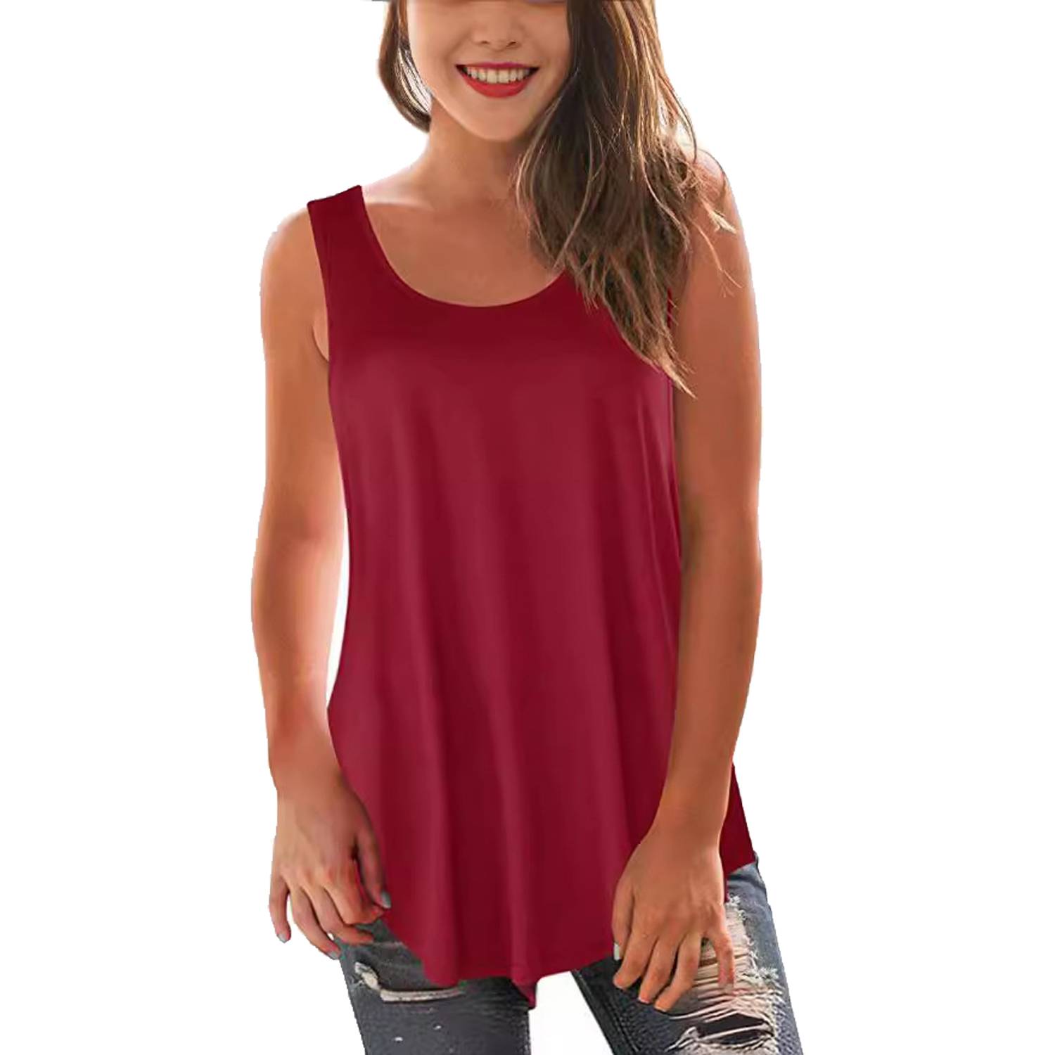 Women Oversized Crewneck Sleeveless Vest 13