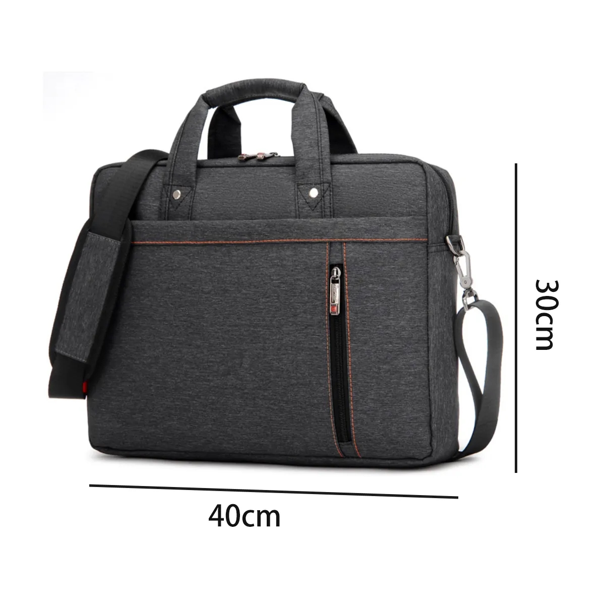 16'' Business Laptop Bag with Shoulder-Strap Trolley Strap 2