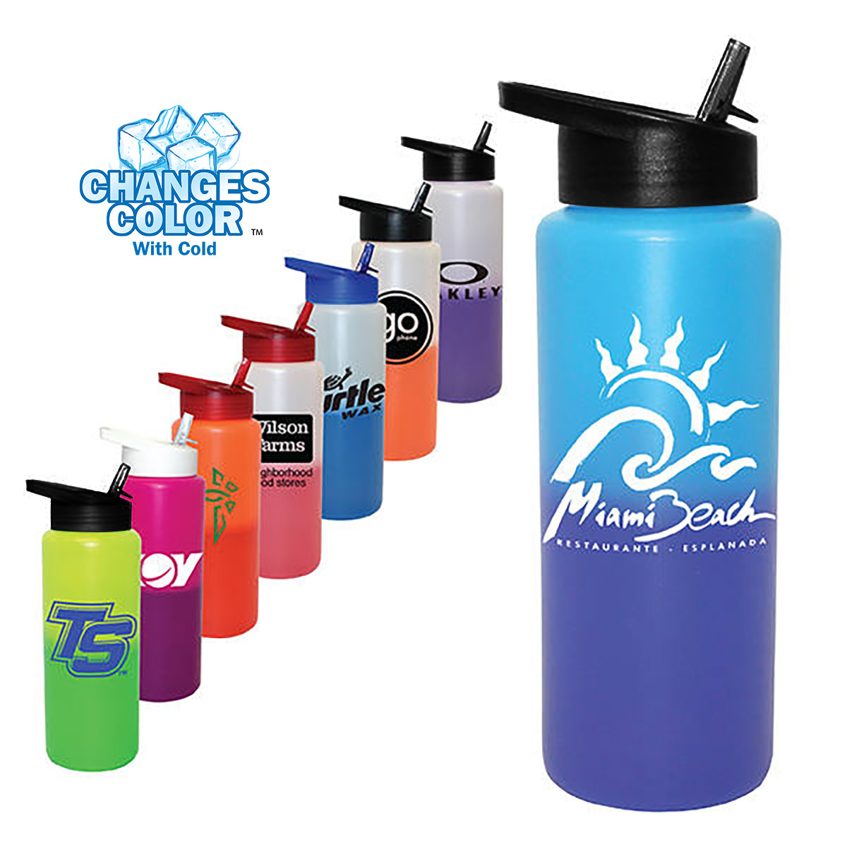 Mood 32 oz. Sports Bottle with Straw Cap Lid 15