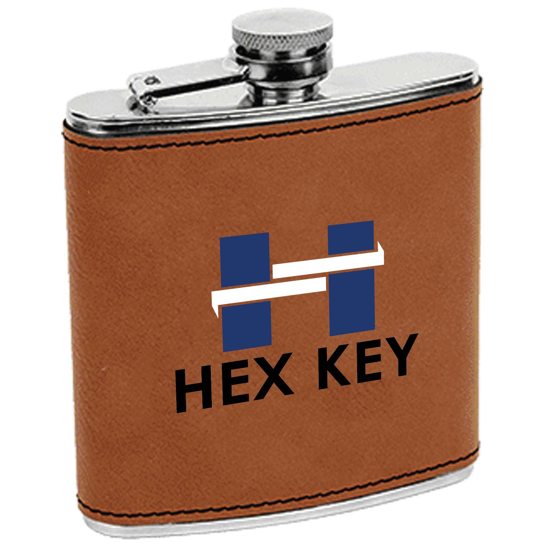 Rawhide Leatherette Stainless Steel Flask 3