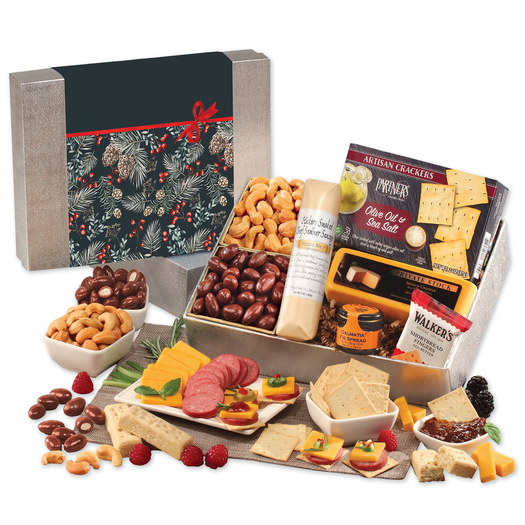Snacking Smorgasbord with Pine Boughs & Berries Sleeve 2