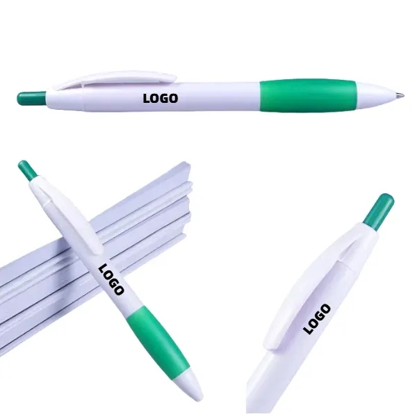 Custom Logo Rubber-Grip Click Pens 4