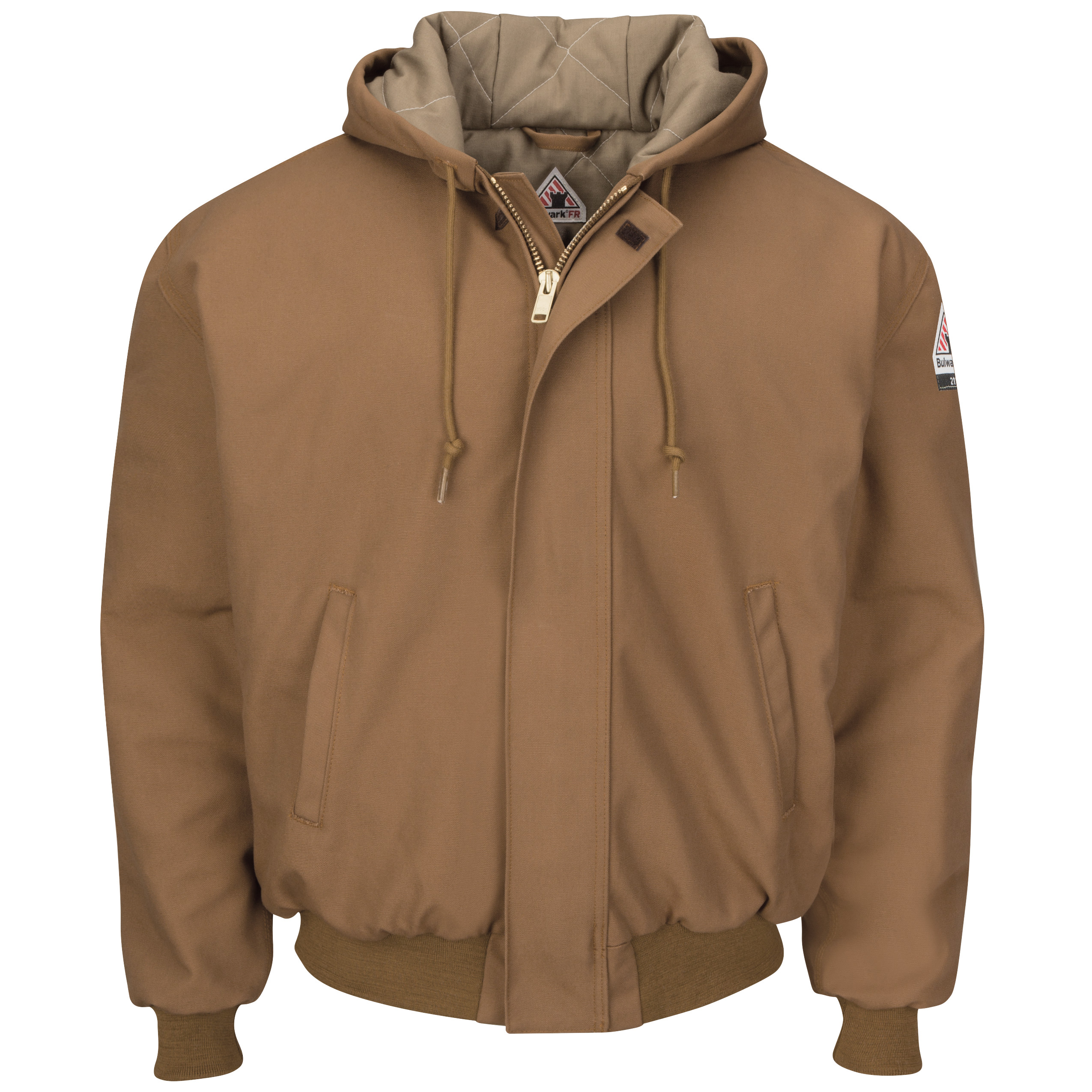 Bulwark® Men's Heavyweight FR Insulated Brown Duck Hooded Jacket 3