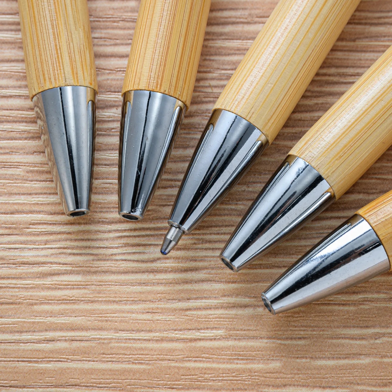 Bamboo Wooden Sustainable Retractable Ballpoint Pen 2