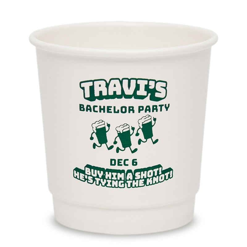 Custom 4 Oz. Double Wall Paper Hot Cups 4