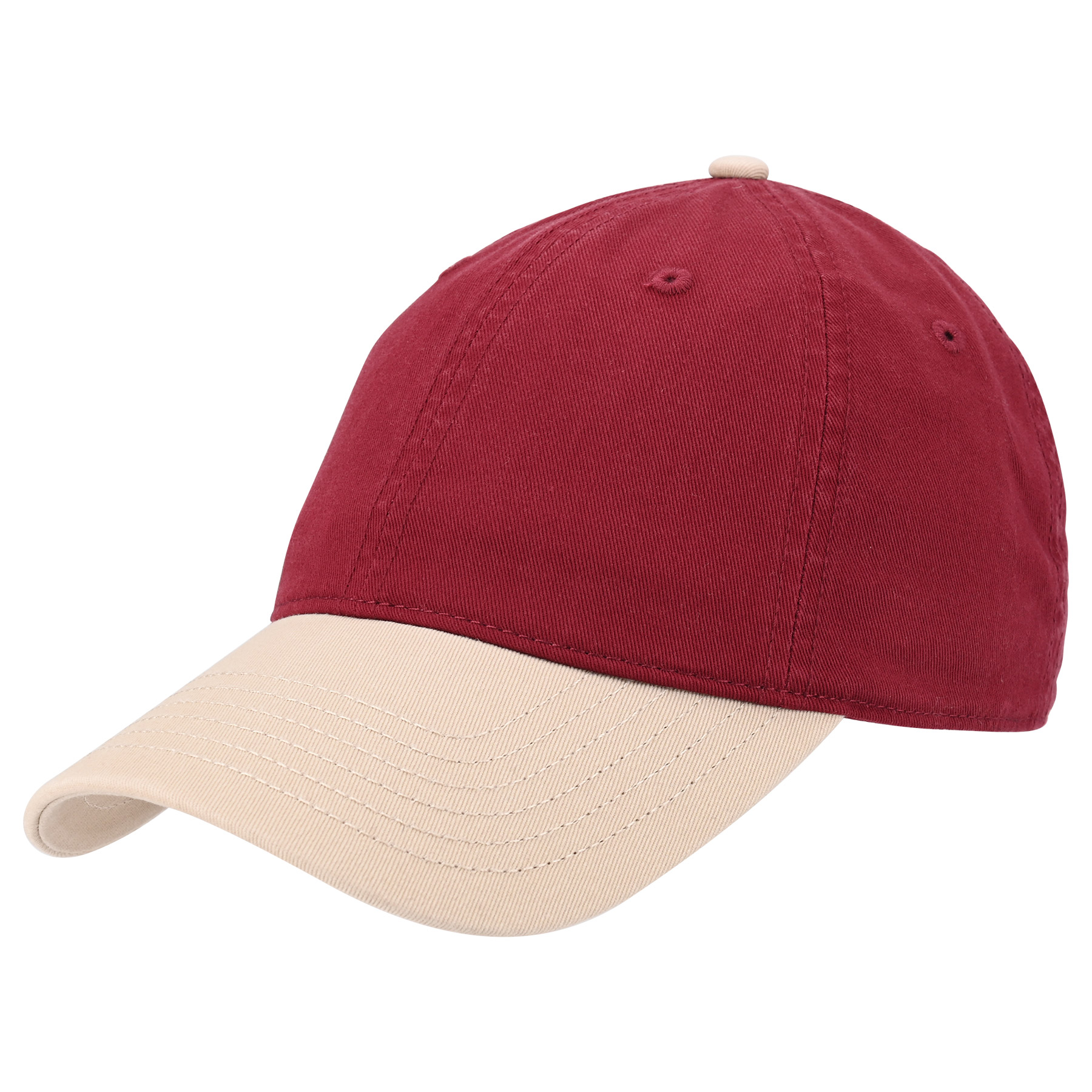 6-Panel Twill Cotton Two Tone Curved Brim Baseball Cap 14