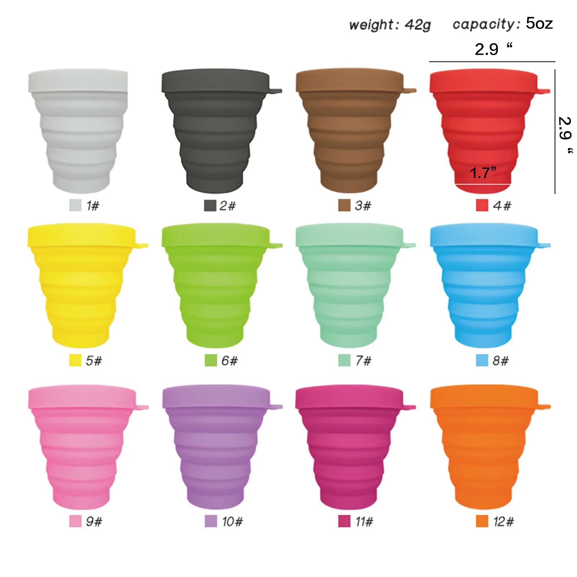 5oz Silicone Collapsible Cup 14