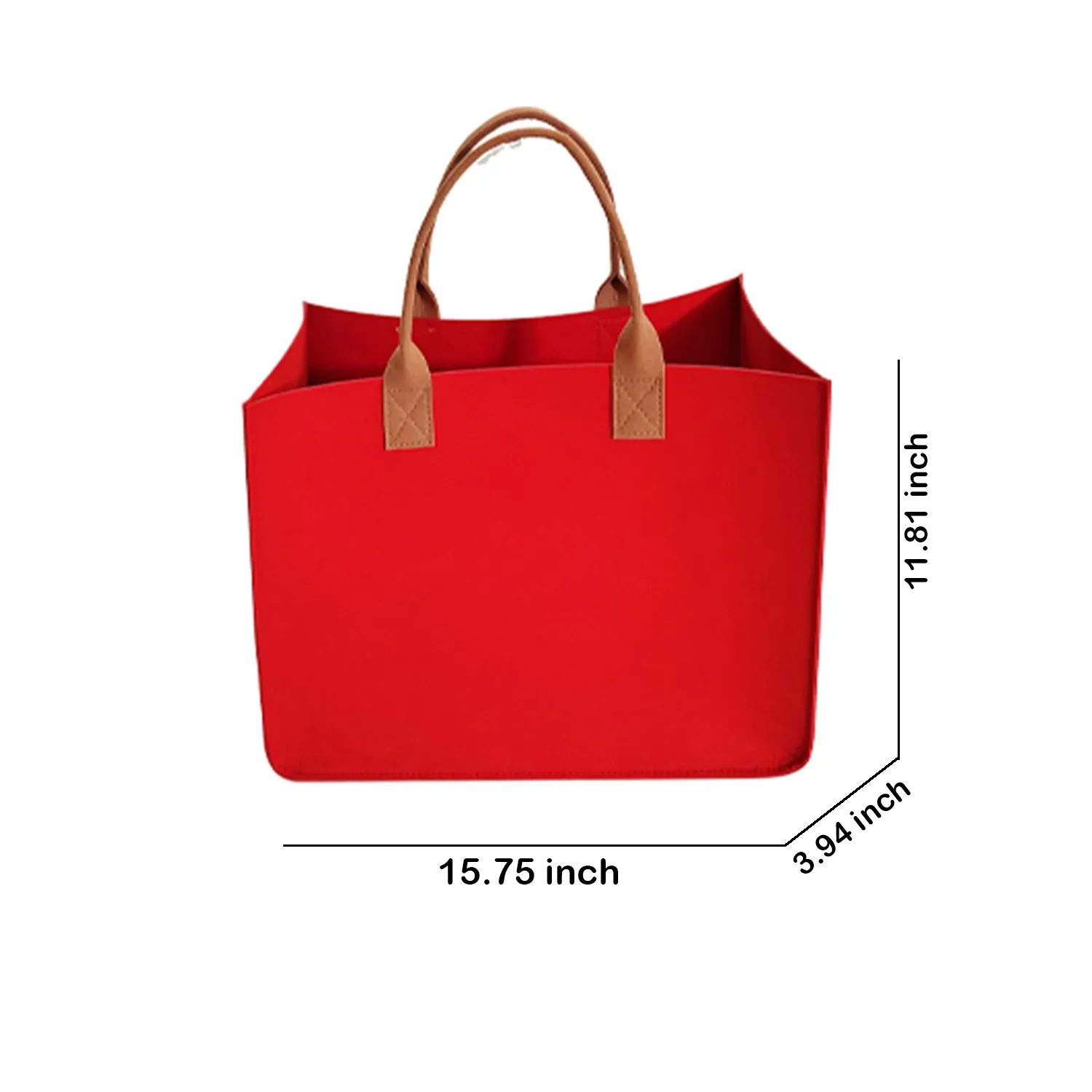 Foldable Felt Tote Bag with Long Handles, custom tote bag with logo imprint 3