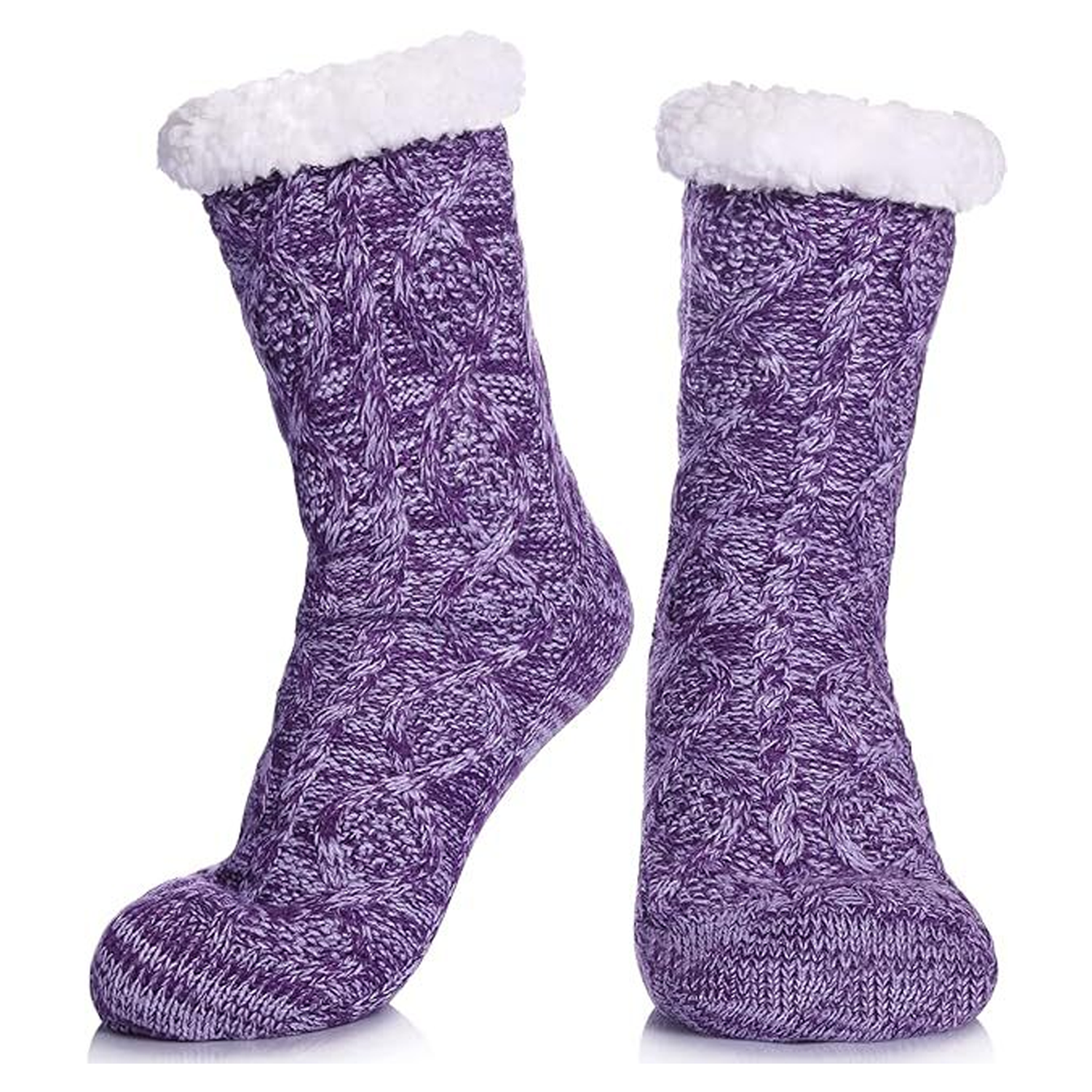 Customizable Embroidered Plush Floor Socks for Home Use 12