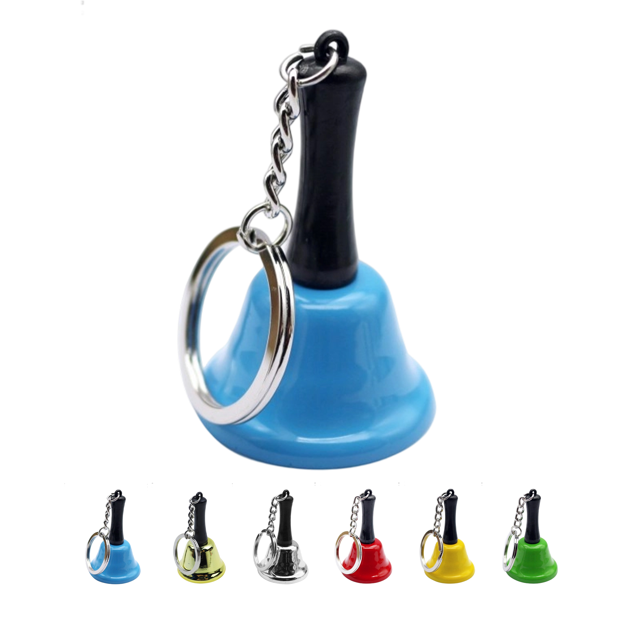 Mini Metal Hand Bell With Key Ring 1.5" Length x 2.6" Width 8