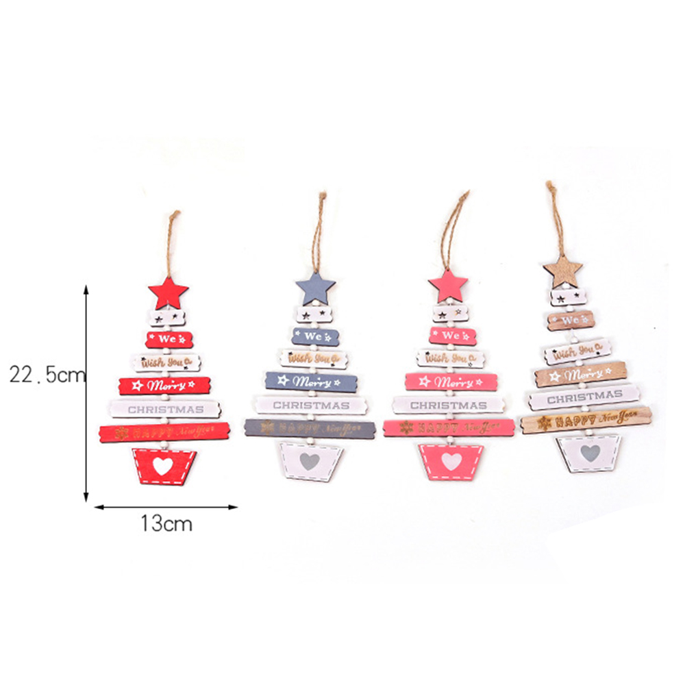 Christmas Tree Wooden Letter Pendant 7