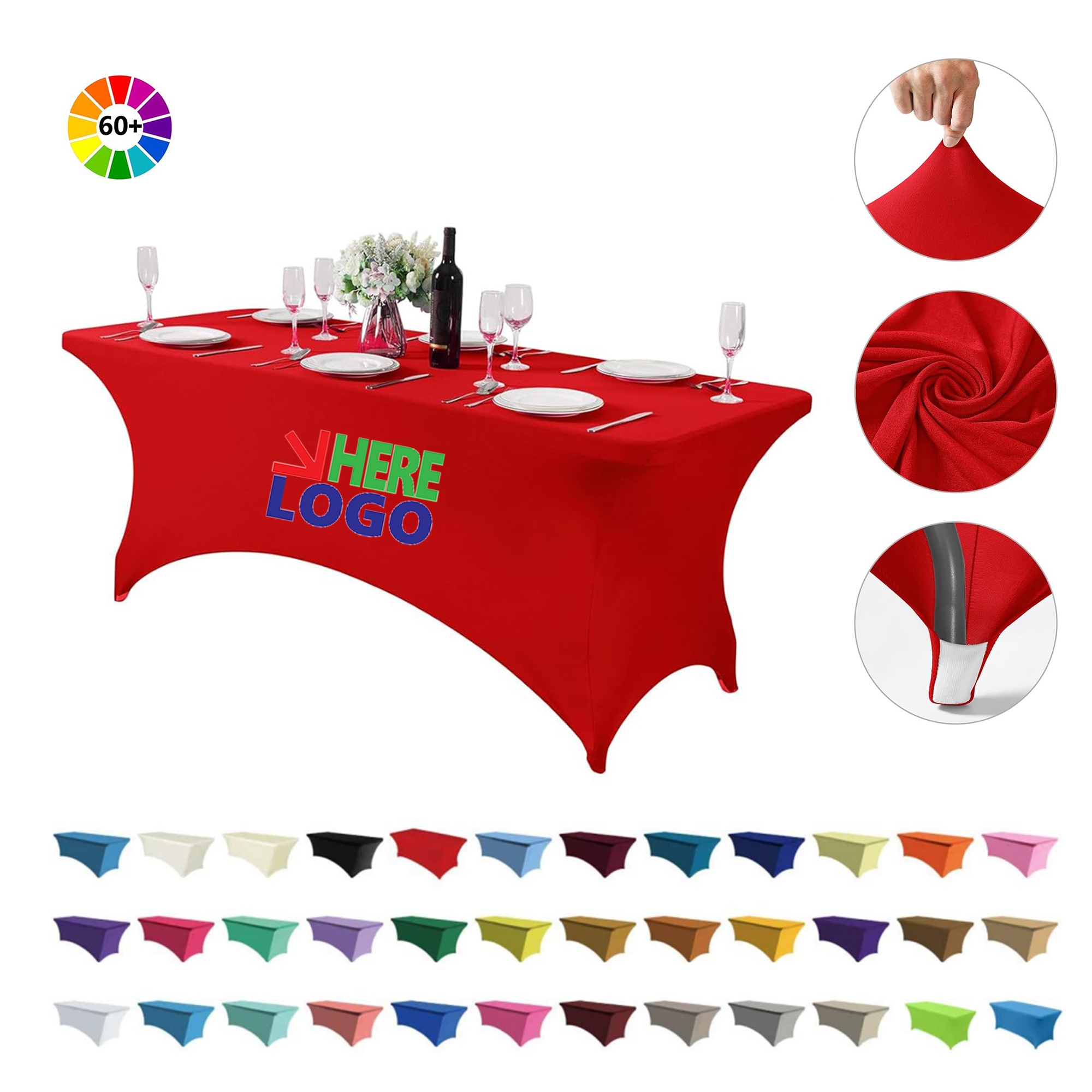 6FT Elastic Table Cover For Outdoor Events MOQ 1 2