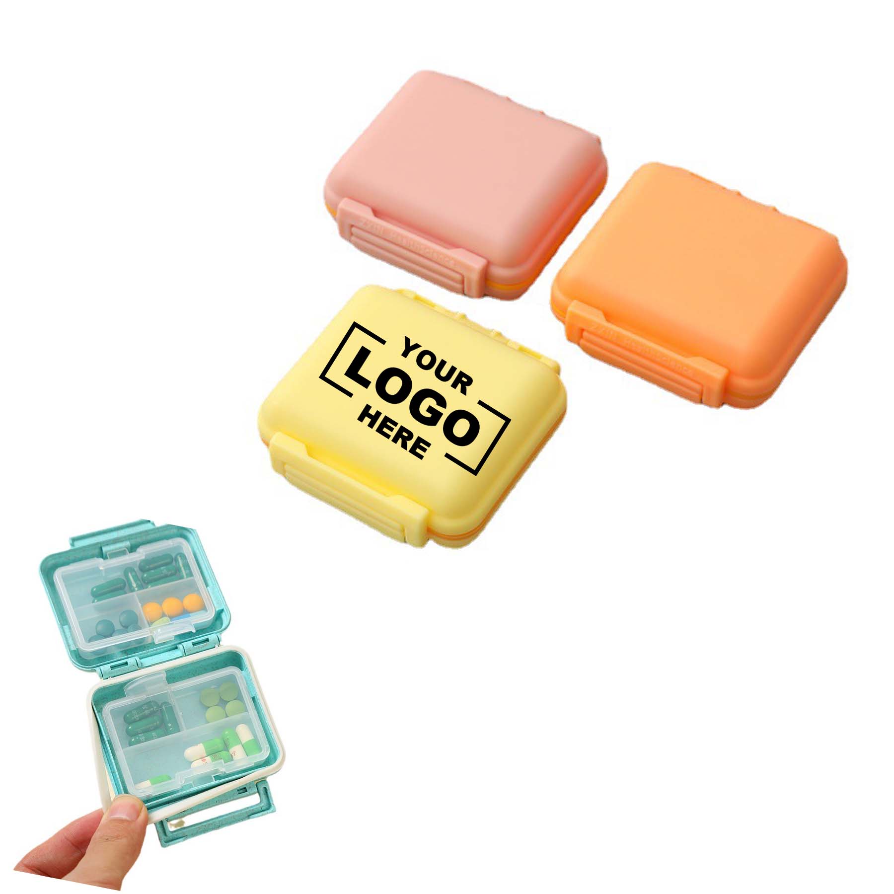 Compact Two-Tier Travel Pill Organizer 4