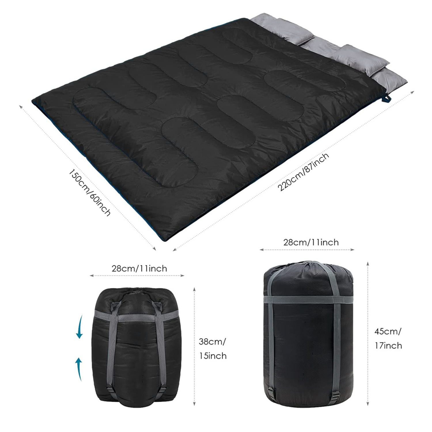 Camping Sleep Bag with Pillow 3