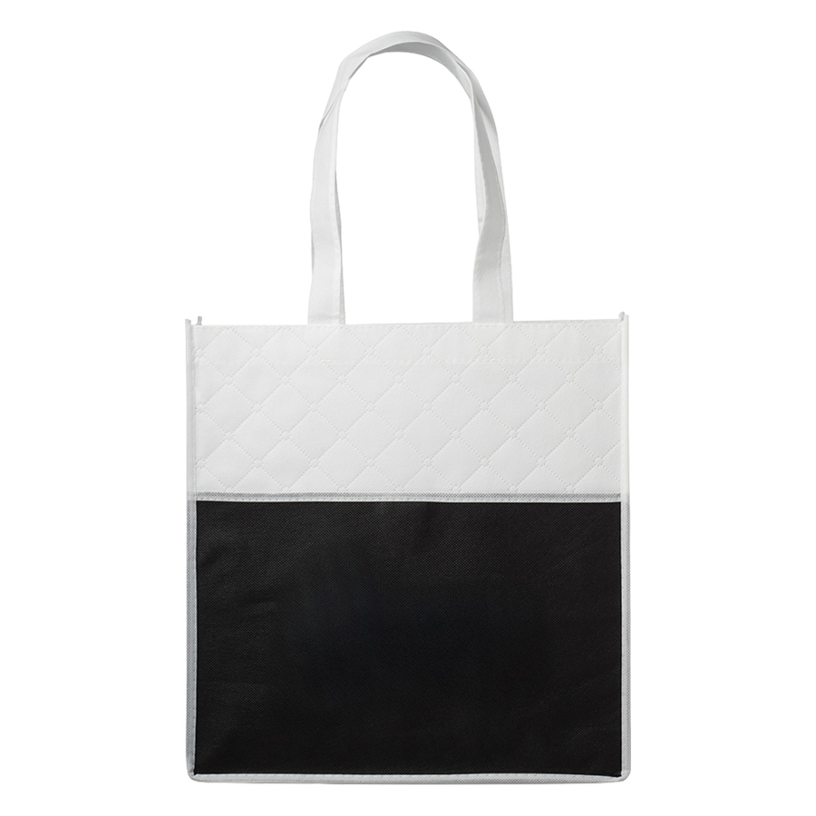 Two Tone Quilted Reusable Tote Bag 5