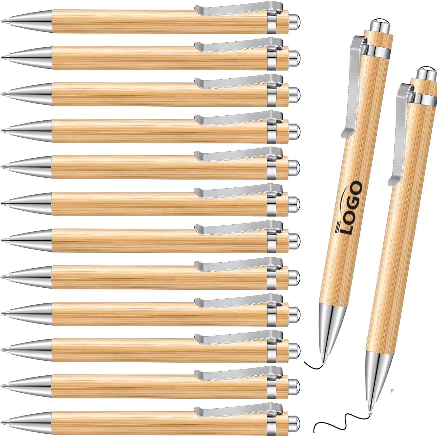 Bamboo Retractable Ballpoint Pen 1