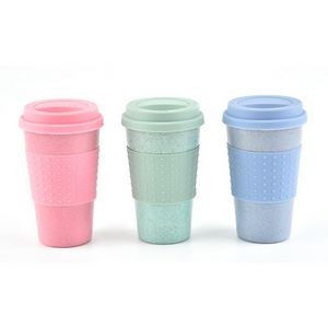 Tumbler 12Oz Wheat Straw Bpa-Free Travel Mug For Coffee Fits 2