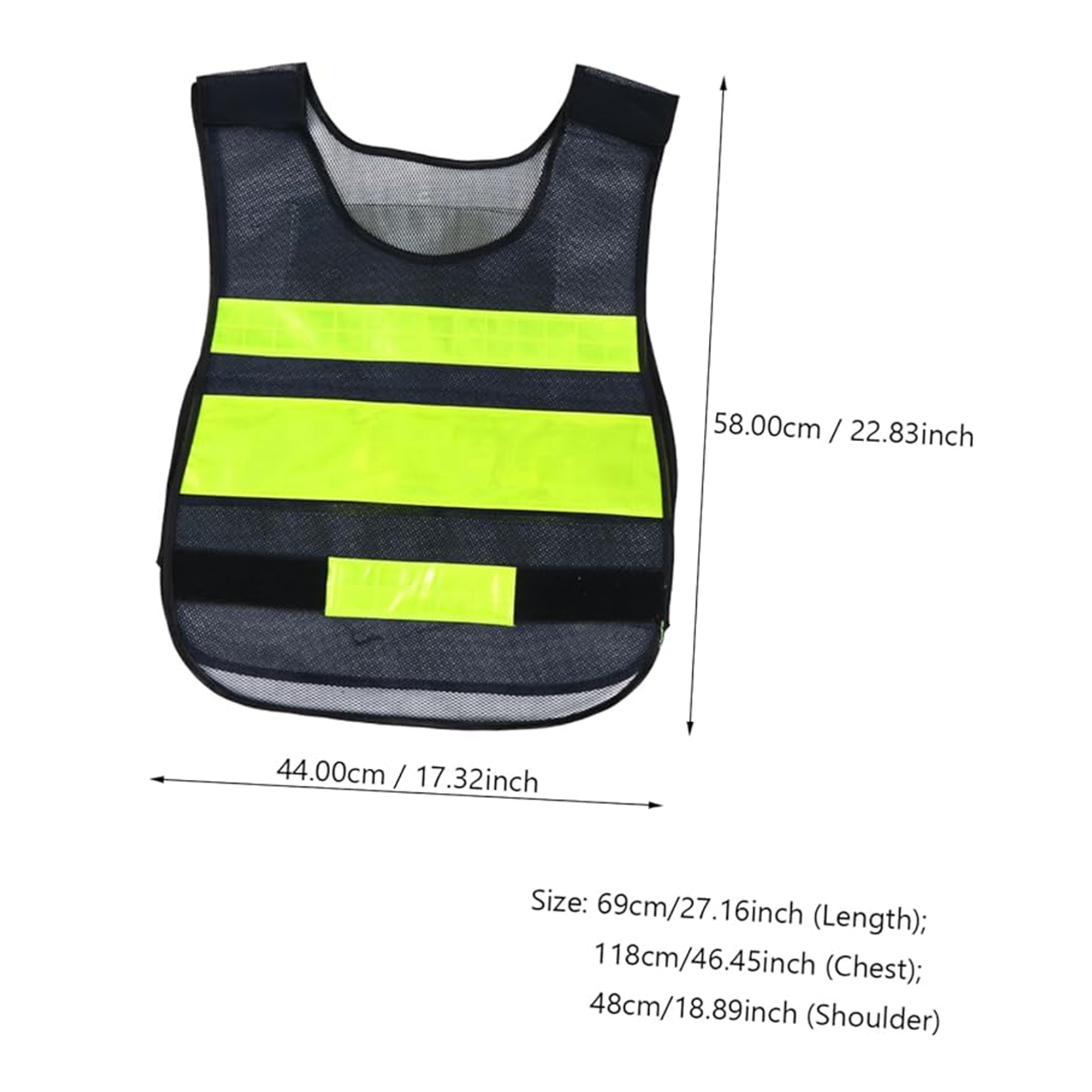 Black Yellow Reflective Vest 4
