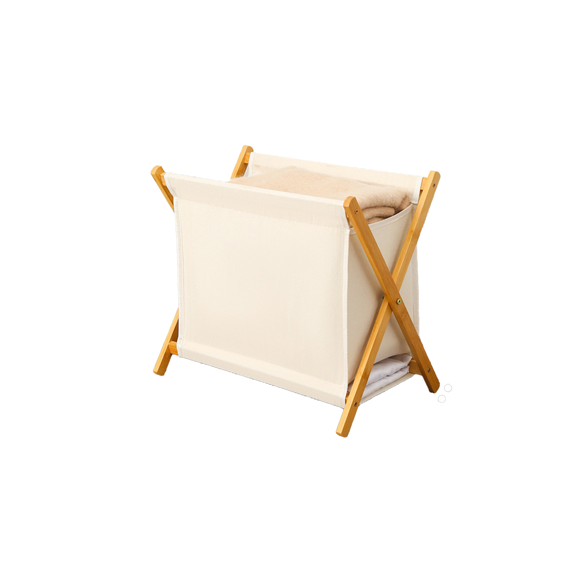 Fabric Laundry Bin with Bamboo Structure 5