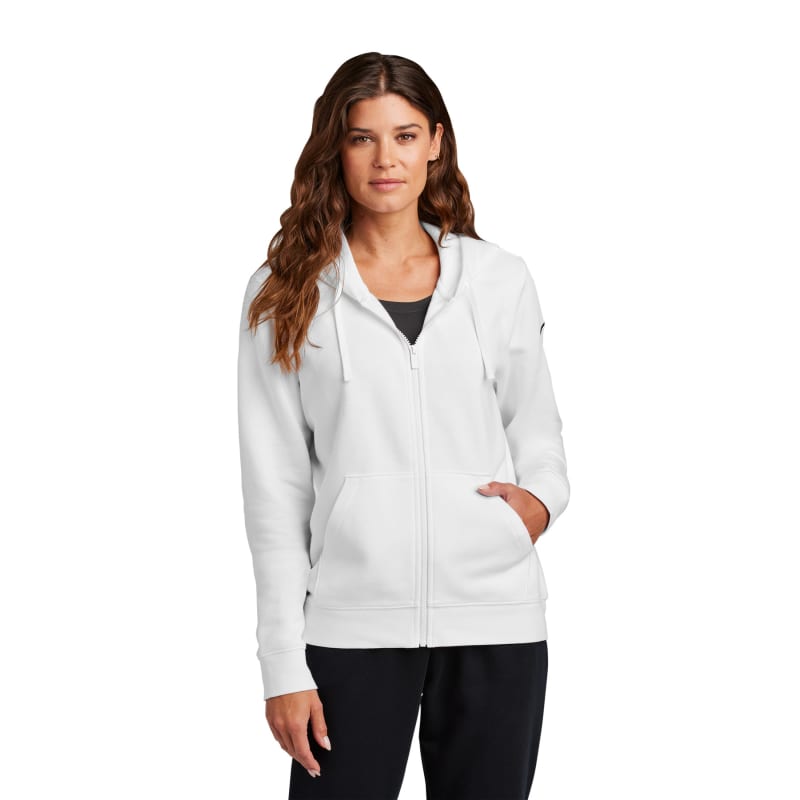 Nike Ladies Club Fleece Sleeve Swoosh Full-Zip Hoodie, custom hoodie or sweatshirt with logo imprint 9