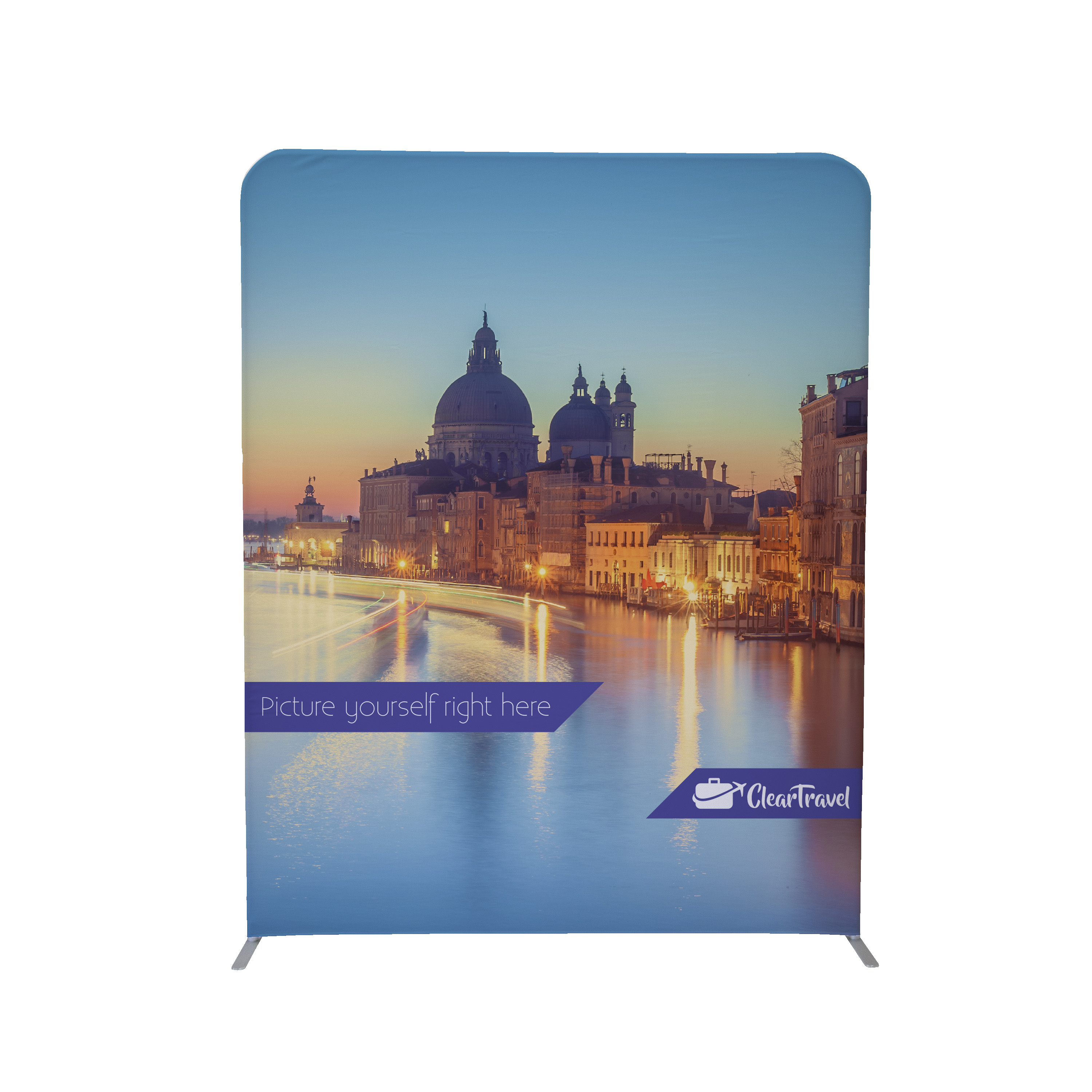 6'W x 90"H EuroFit™ Straight Wall Kit (Recycled Polyester Knit) 4