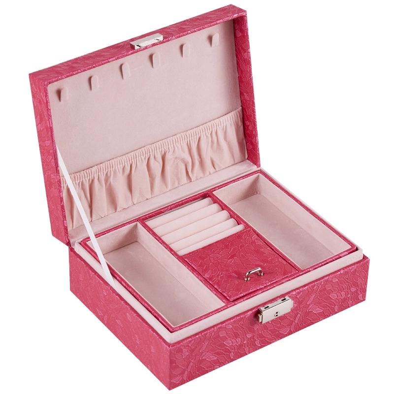 Custom Multi-Layer Jewelry Storage Organizer Box with Lock 7