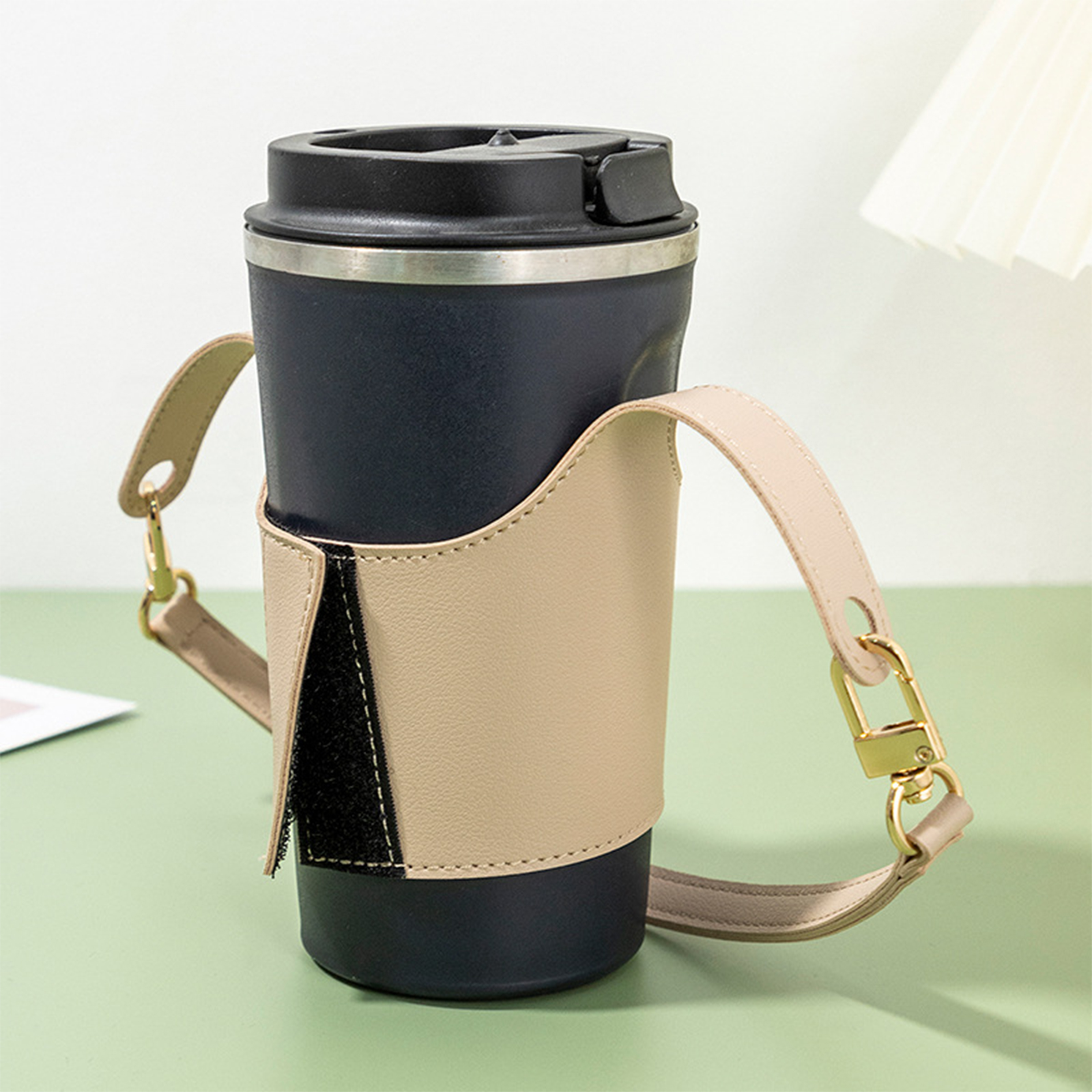 Pu Portable Solid Color Cup Cover 2