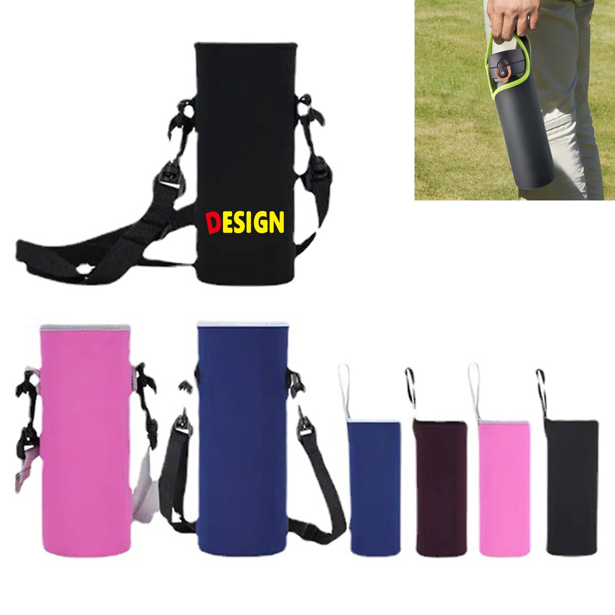 MOQ 50PCS Diving Material Water Bottle Carrier Bag " 2
