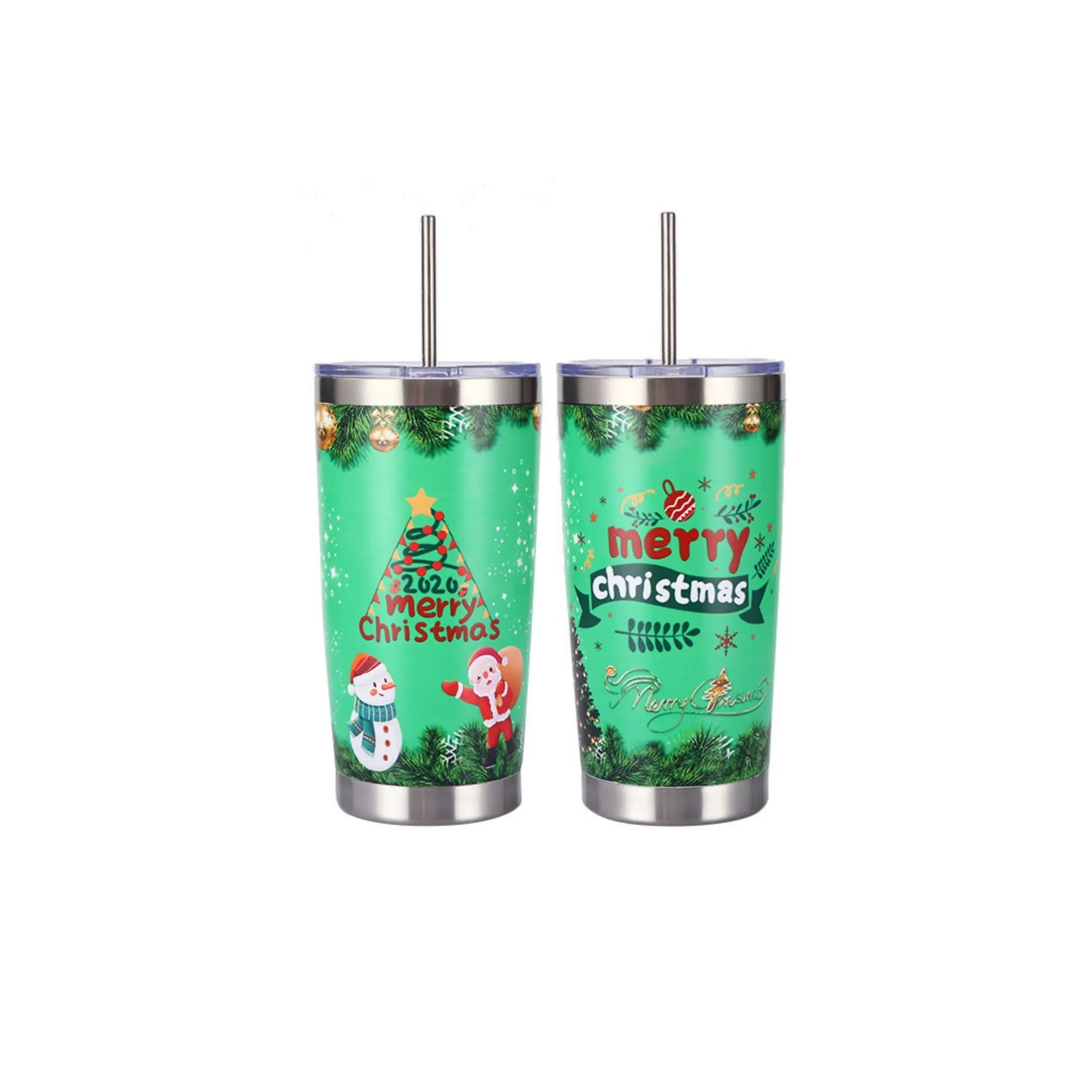 Double-Layer Ice Cup 20oz Stainless Steel Spray-Coated Custo 1