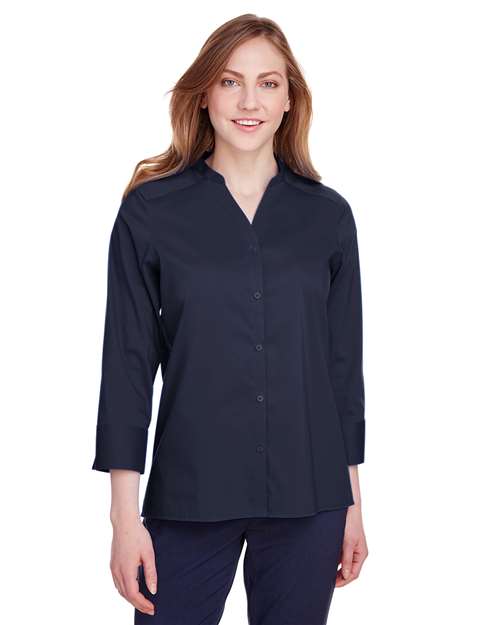 Women's Crown Collection® Stretch Broadcloth Three-Quarter Sleeve Blouse - DG560W 10