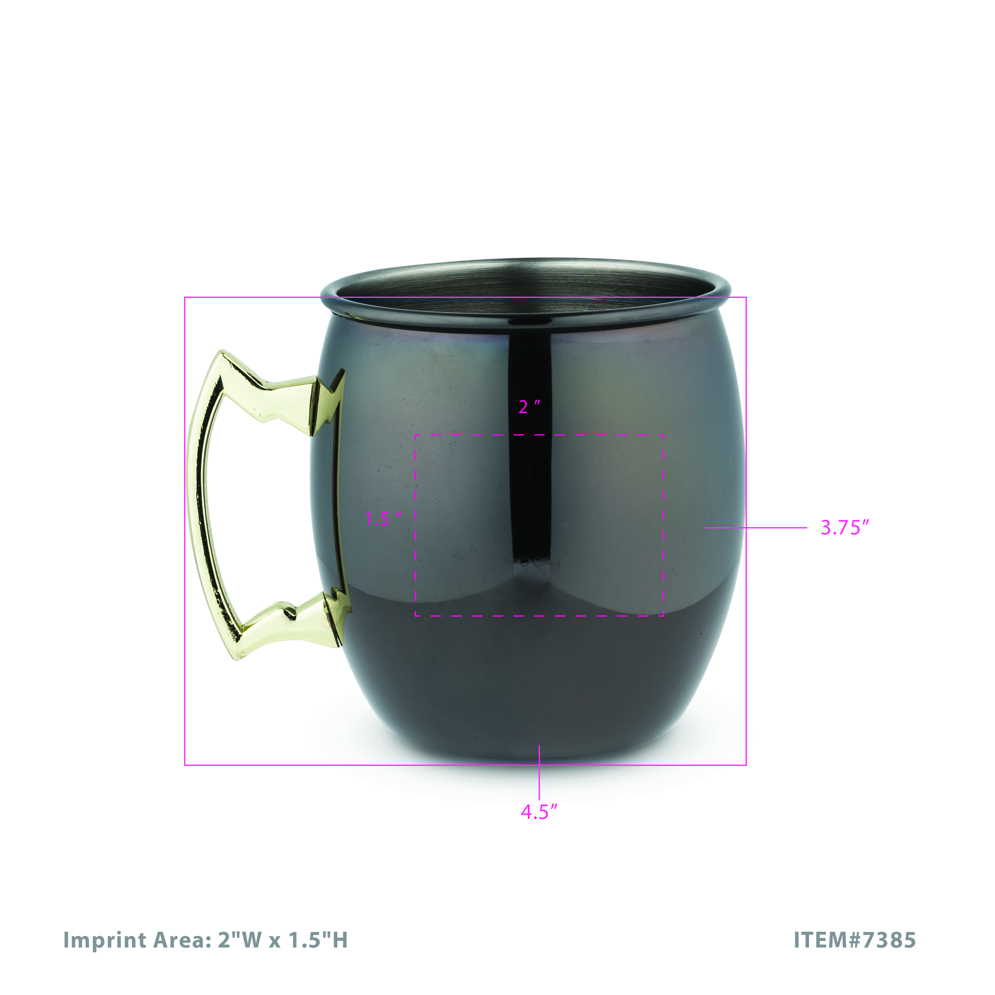 True® Black Moscow Mule Mug - Set of 2 2